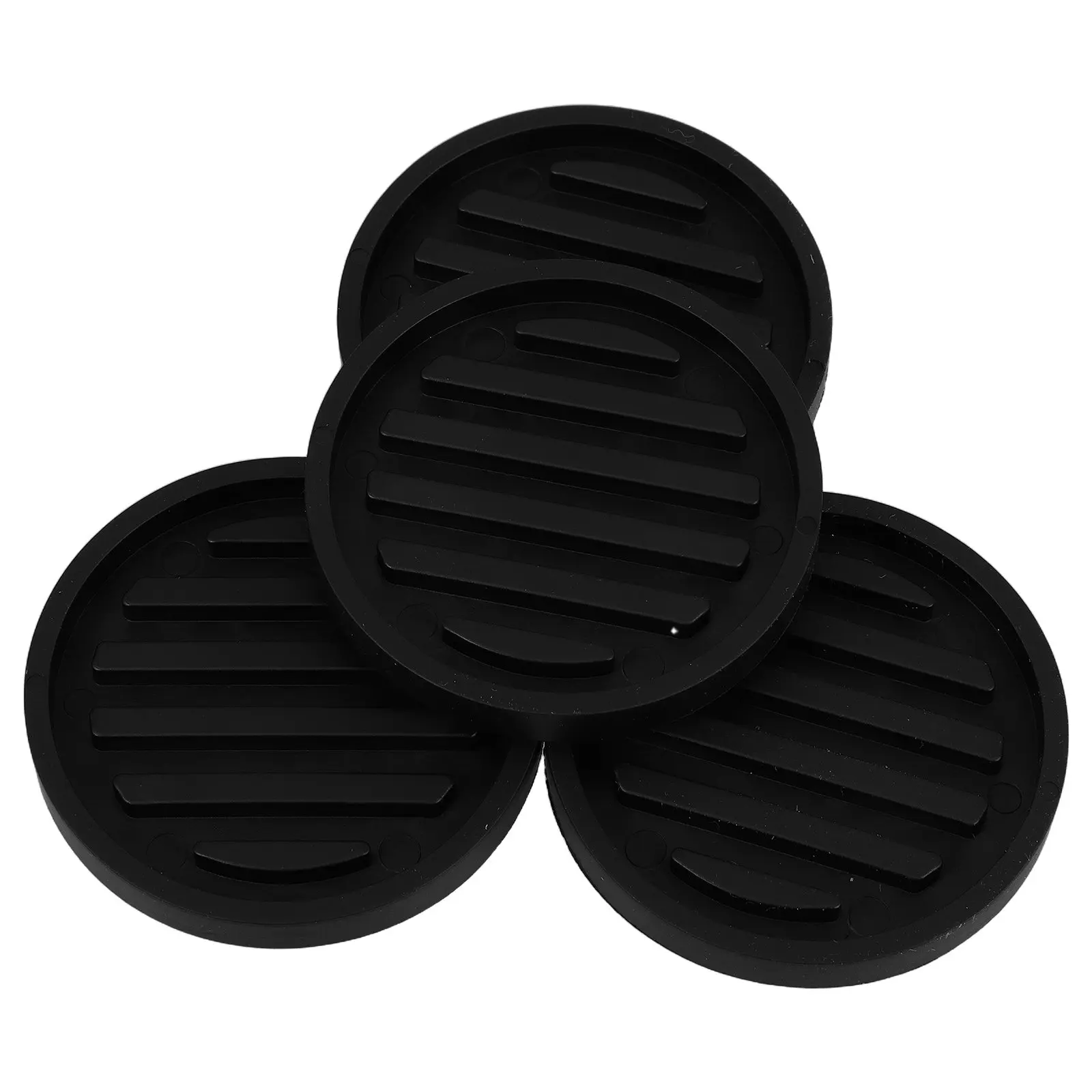 4Pcs Furniture Caster Cups Non Slip Rubber Office Chair Table Foot Pads Floor Protectors Anti Sliding Grip Stoppers Hardwood