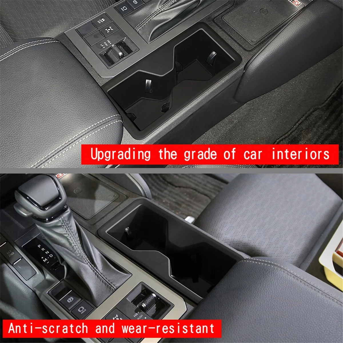 Car Center Console Silicone Water Cup Holder Insert Interior Accessories for Prado LC250 2023+