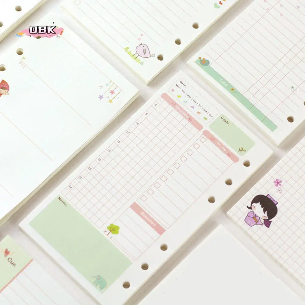 

Weekly A5 A6 To do List 45 Sheets Daily Planner Binder Inside Page Loose Leaf Paper Refill Notebook Refill Notebook Paper