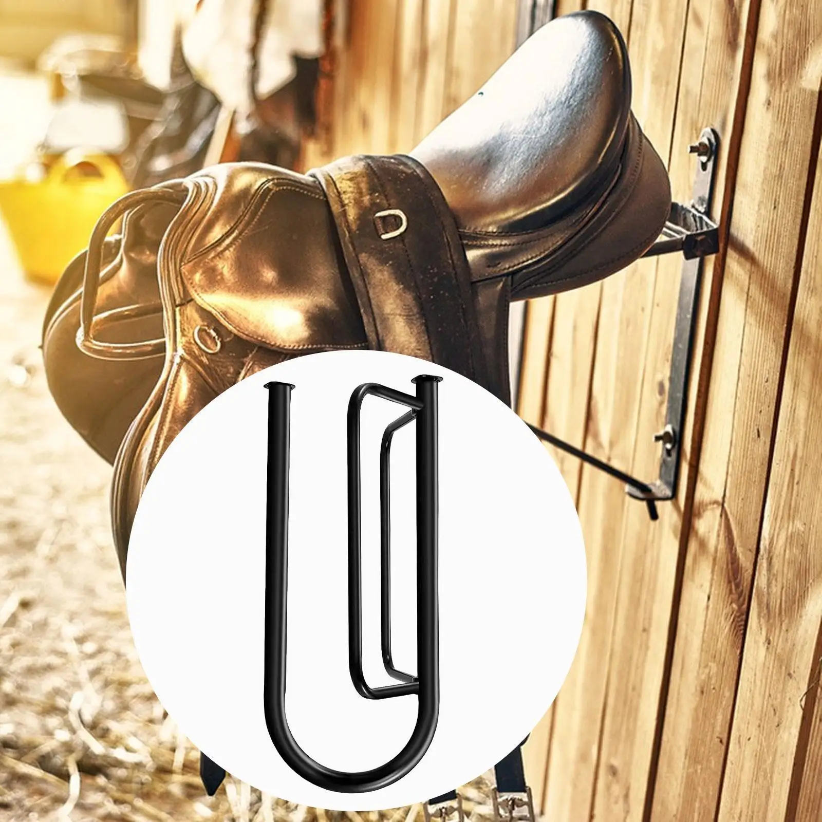 

Saddle Rack Organizer Wall Mounted Display Holder Equestrian Accessories Storage Rack Saddle Stand for Tack Room Farm Barn
