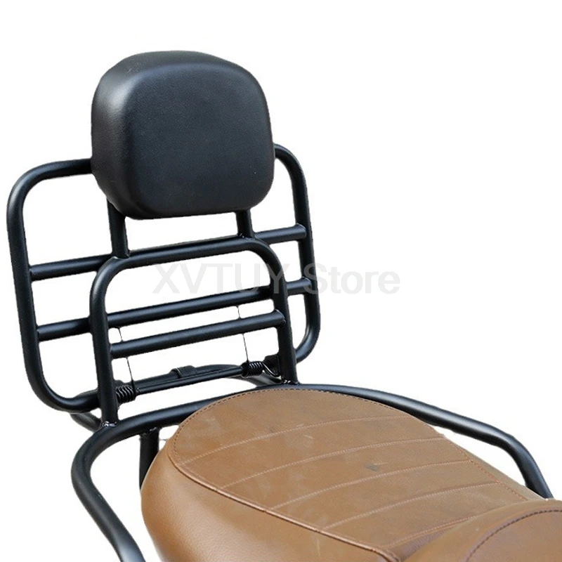 

Modified Motorcycle Front Rear Luggage Rack Bracket Passenger seat Back Pad Windshield Extension Adjustable Spoiler Accessories
