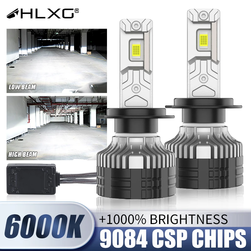 

HLXG H7 H4 H1 Светодиодная фара Canbus без ошибок 3 медных трубки H11 H8 H9 HB4 9006 HB3 9005 9012 HIR2 Противотуманные фары Автомобильные лампы 6000K