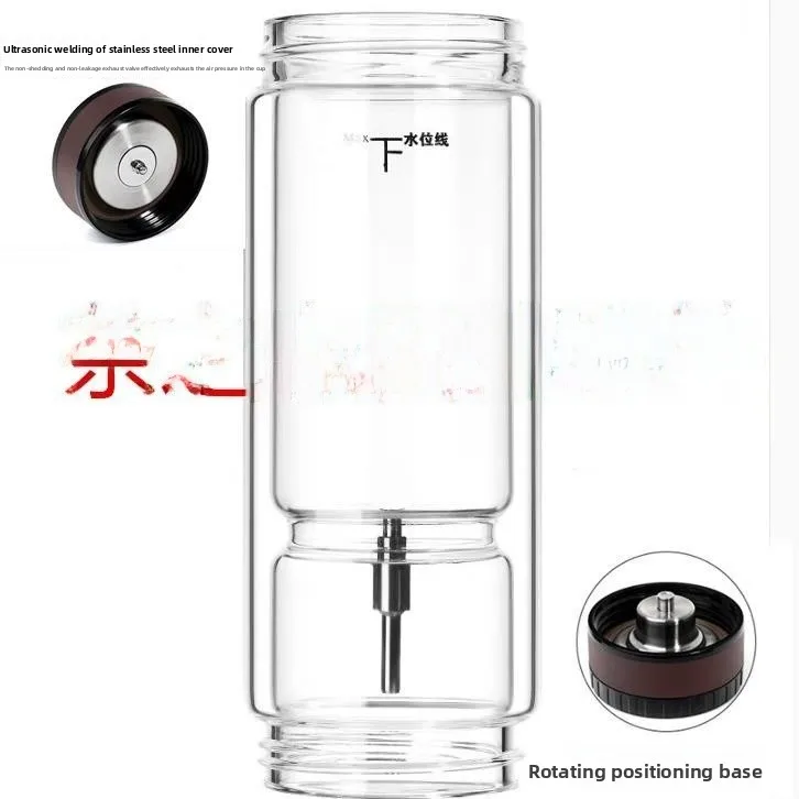 

Титановая хрустальная версия: аксессуары для чашки с разделителем для чая и воды, стеклянный корпус, крышка, нижняя крышка, ремонт, серебряное внутреннее покрытие, декор