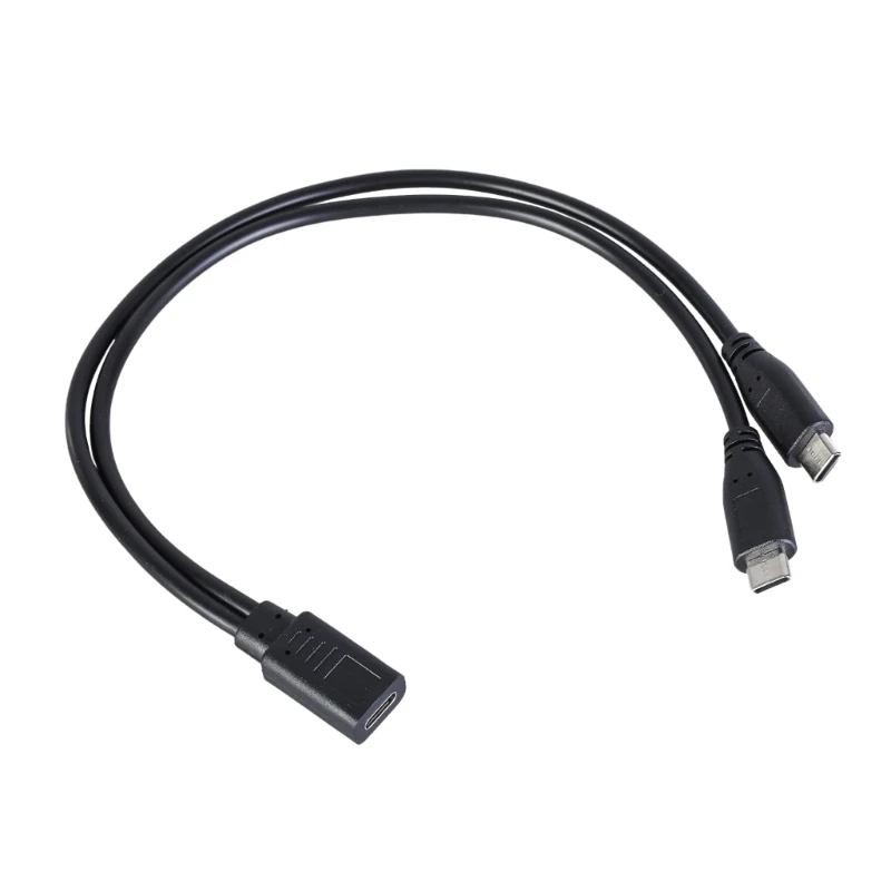 USB C Female to Double USB C male Splitter Cord Converter Multiple Hubs USB Type C Port Hub Charger Power Split Adapter