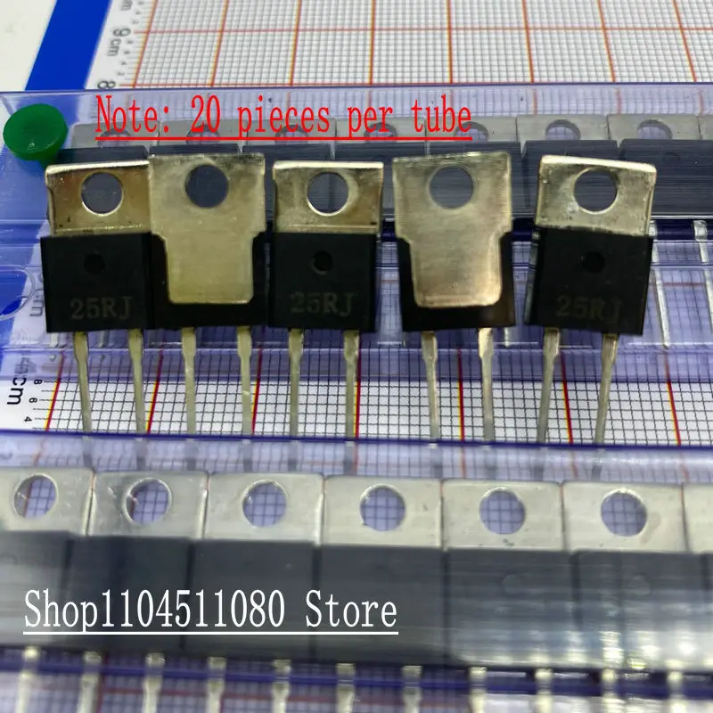5 PCS/resistor de filme grosso de potência TO-220 resistor refrigerado a água de estado sólido TR35-25RJ 35W25RJ marcado como 25RJ 5% TR35JBE0250 RTP35
