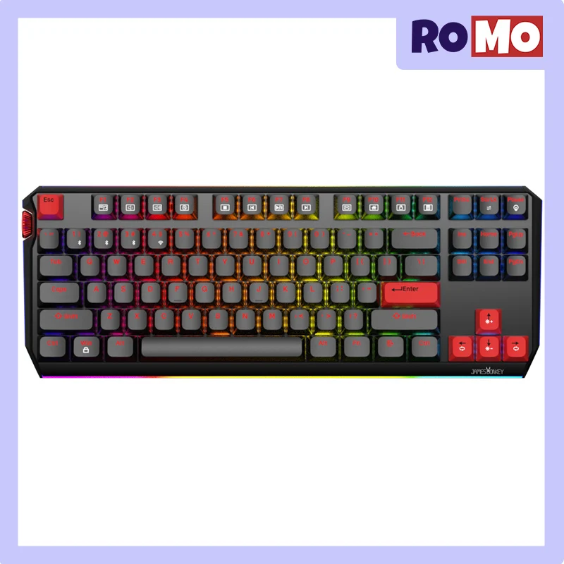 

James Donkey Rs4 Three Mode Bluetooth Mechanical Keyboard 87key Gasket wireless Gaming Keyboard Rgb Pbt N-key Rollover Keyboard