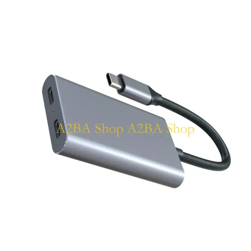 A2BA USB C to USB C Adapter AR Glasses Charging Hub for 4K@60Hz Gaming Devices