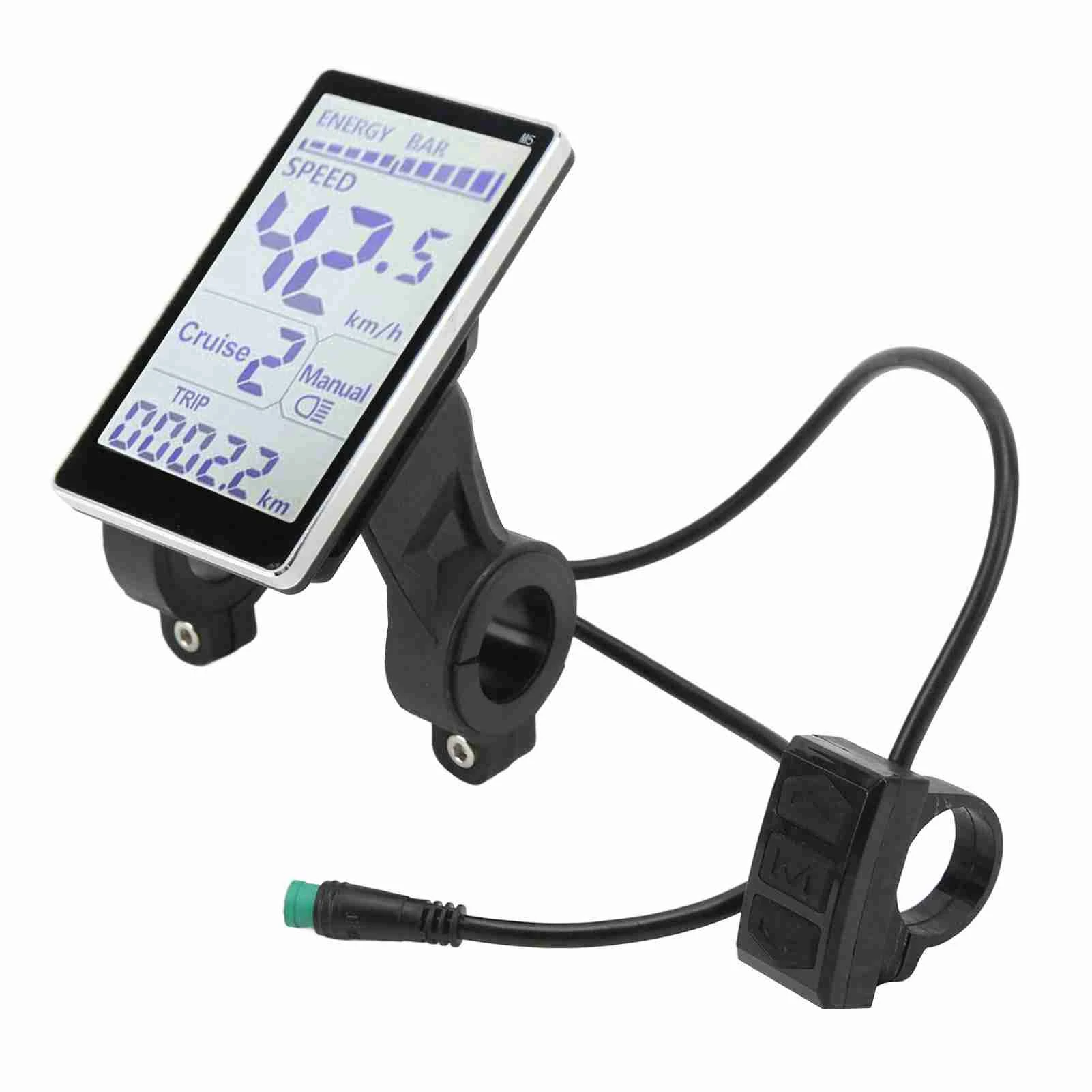 Elektrische Fiets Lcd Meter 5 Pin 24V 36V 48V 60V Universele E Scooter M5 Lcd Paneel Scherm Voor 31.8 22.2Mm Elektrische Fietsen