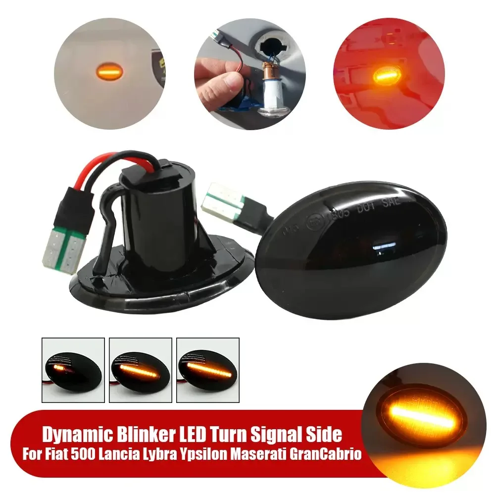

Led Side Marker Light for Lancia Lybra Lancia Ypsilon Alfa 4C 2Ford KA Dynamic Side Indicator LED Repeater Turn Signal Lamps