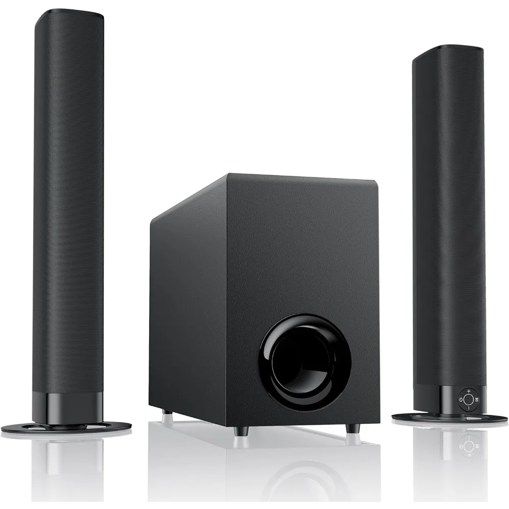 

Sound Bar with Subwoofer, 120W Sound Bar for Smart TV, with Deep Bass & Volume Boost & 3 Equalizer Modes, Bluetooth/ARC/Opt/AUX