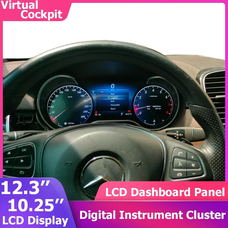 12.3\'\'Digital Instrument Cluster For Mercedes Benz GLE/GLS/ML/GL/R/G-Class W164 X164 W166 X166 W251 W463 Dashboard Speedometer