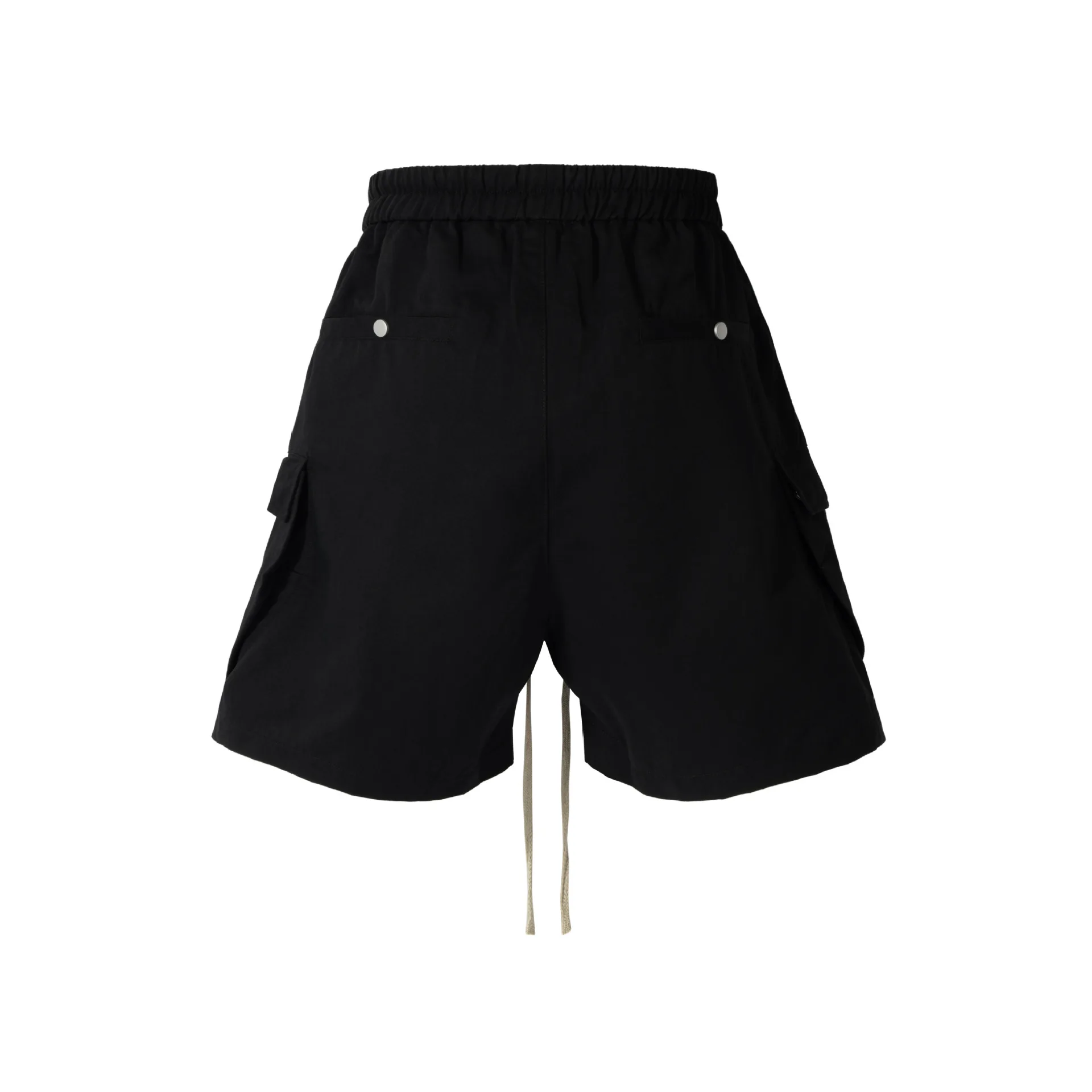 Men's High Street Cargo Shorts 2026 New Drawstring Waist Big Zipper Multi Pocket Loose Casual Short Pants for Summer