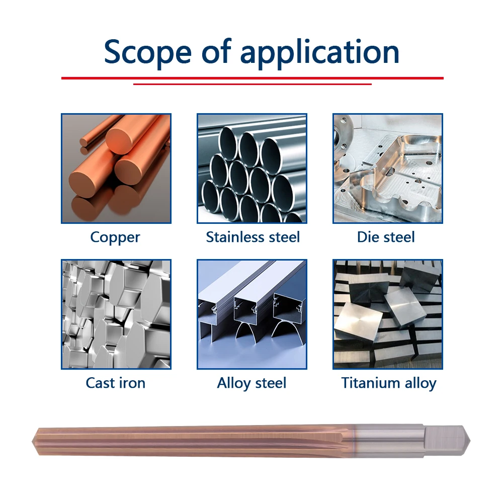 HRC60 TiCN Dilapisi Solid Carbide Chucking Hand 1:50 Taper Reamer Pin Reamer 2 2.5 3 4 5 6 7 8 9 10 12Mm H7 Flute Lurus