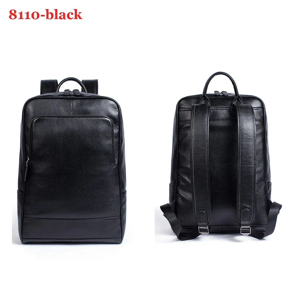 

Men's Business Travel Backpack Genuine Leather 15 Inch Laptop Bag Teenagers School Back Pack Executive Notebook Mochila