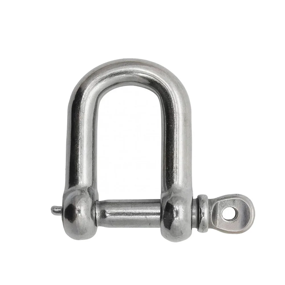 1/2PCS Sailing Shackles Stainless Steel Rigging Shackle Hooks Carabiner Buckle for Camping Wirerope Chains Lifting Accessories