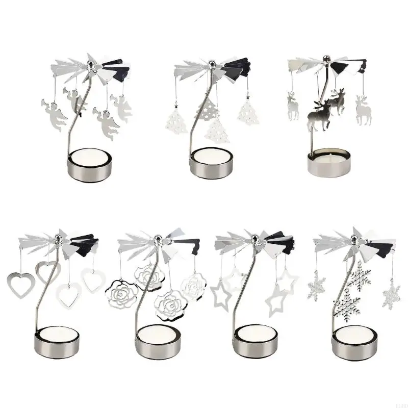 

652F Rotary Holder Creative Rotating Candlestick Light Holder Party Gift for Women Wife Children Girl