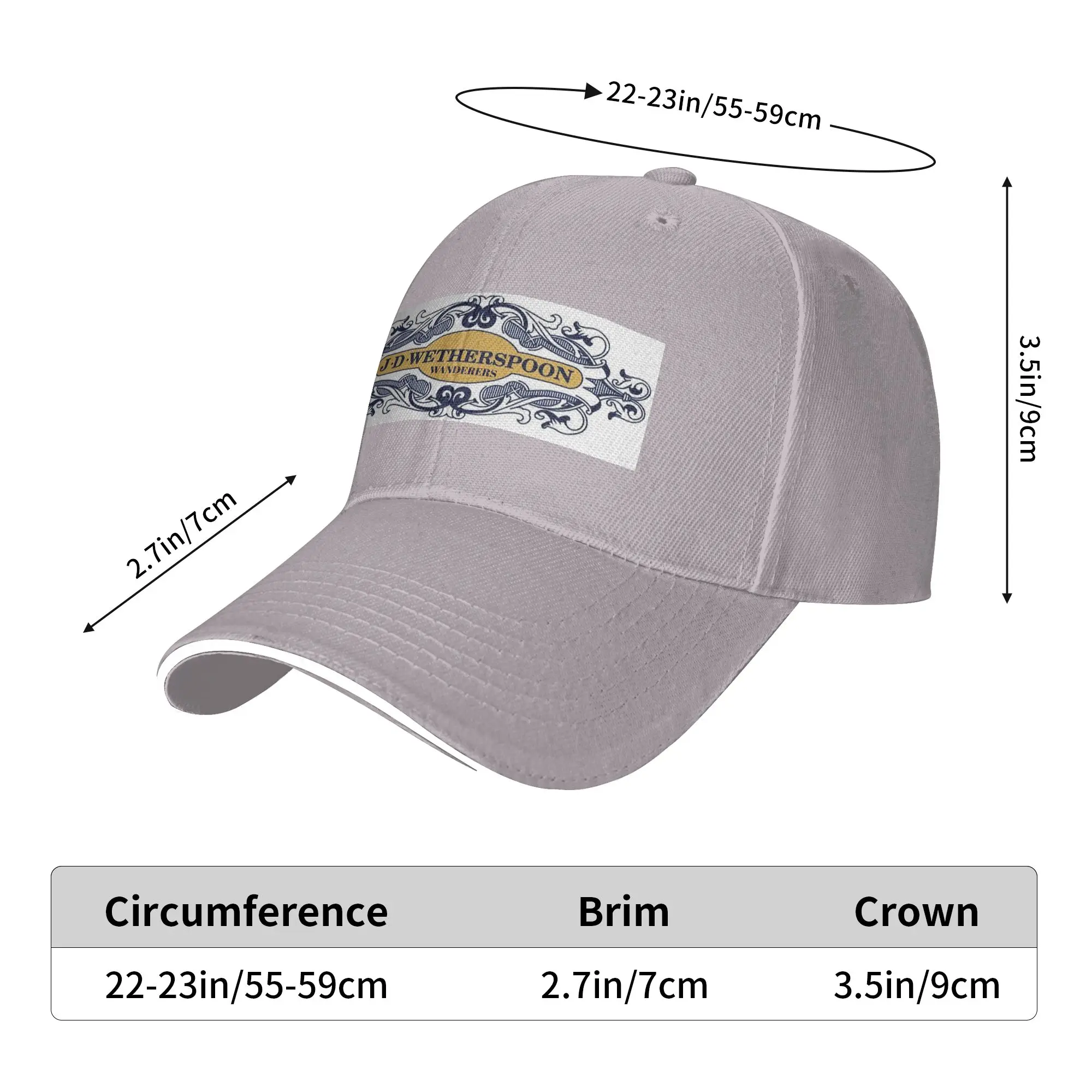 Wetherspoon Wanderers Shirt Cap Casual Baseball Caps Adjustable Hat Hip Hop Summer Unisex Baseball Hats Customizable