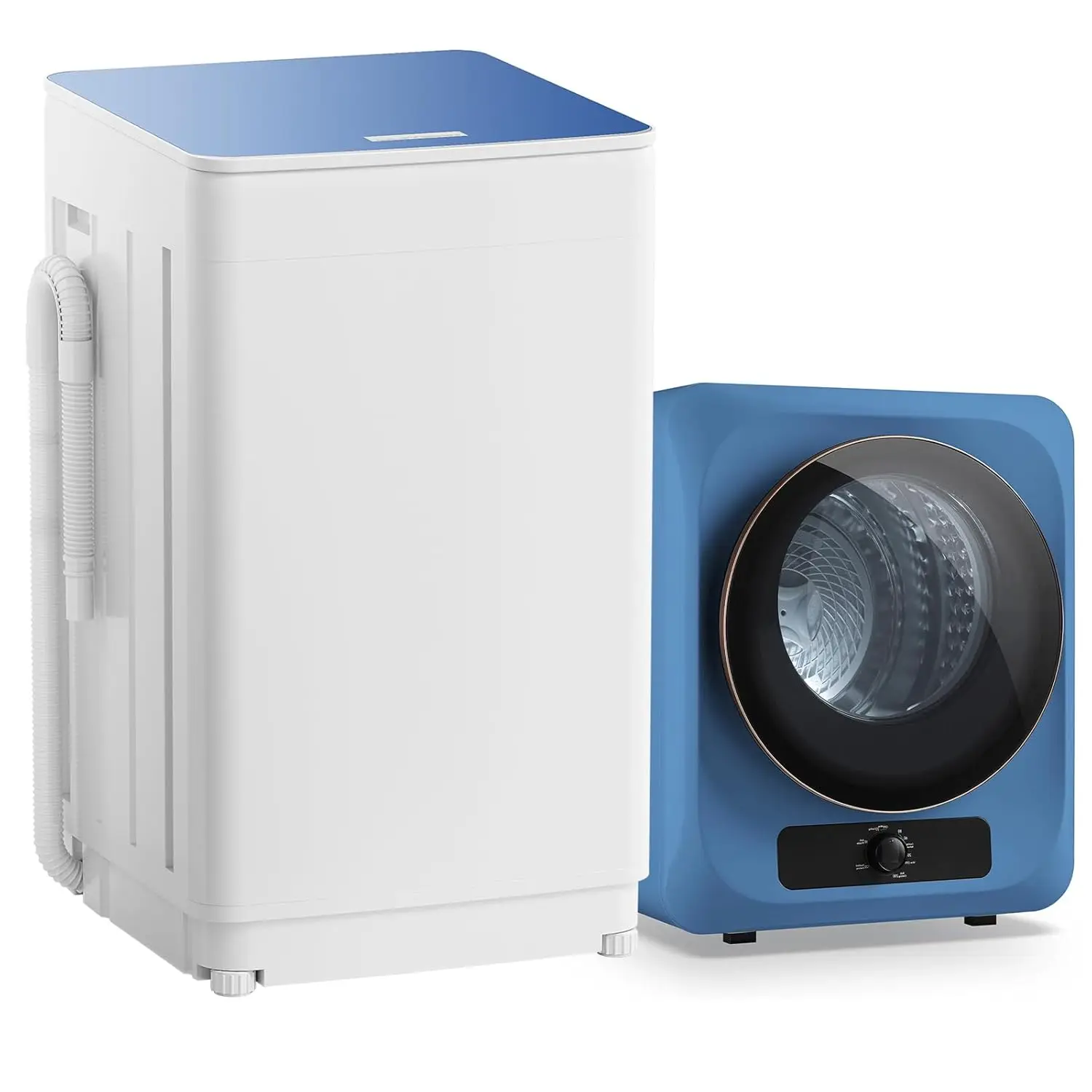 Portable Washer and Dryer Combo Set, 18 lbs Fully Automatic Washing Machine, 1.5CuFt Portable Dryers, Compact, CustomizedCustomi