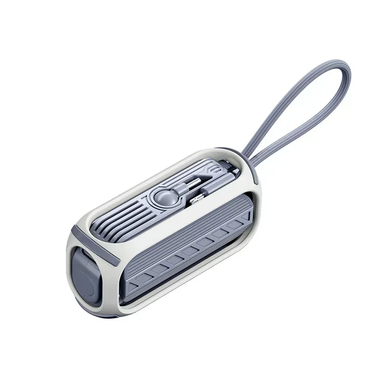 5000mAh Mini Power Bank With Cable PD20W Type-C External Spare Battery Fast Charger Portable Small Powerbank For iPhone Samsung
