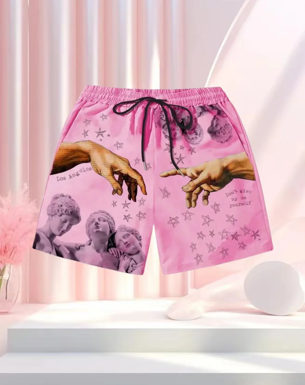 

New Men's Summer Shorts Loose Luxury Shorts 3D Printing Casual Sculpture Print Harajuku Shorts Sports Quick Drying Shorts