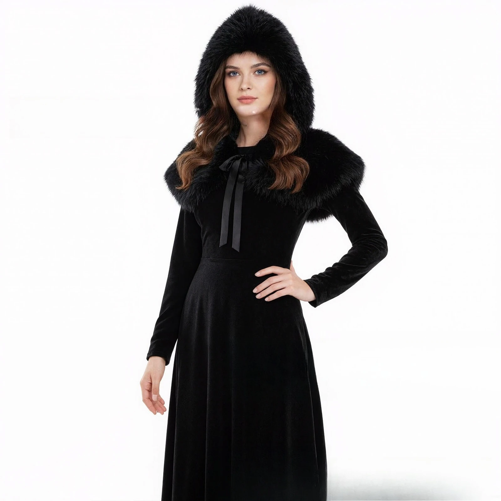 

Меховая шаль викингов, шарф, шляпа, средневековый костюм из искусственного меха Ренессанс, карнавальный костюм