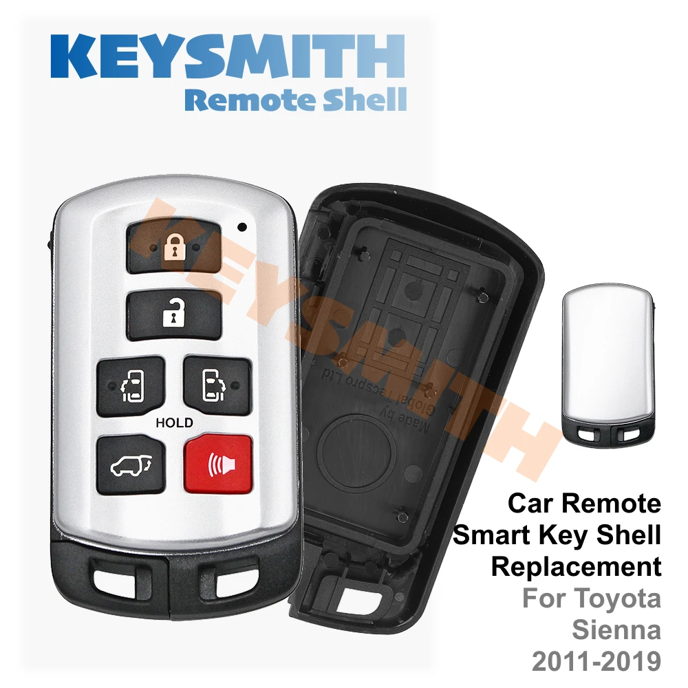 KEYSMITH 6-Tasten-Fernbedienungs-Schlüsselgehäuse für Toyota Sienna 2011-2020 Ersatz-Autoschlüssel-Gehäuse – Detail 1