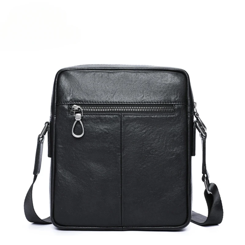 SENOFAN Shoulder Bag Men Animal Cow Original Leather Men's Bag Business Black Letter Korean Crossbody Bag Male Ipad Phone Bags