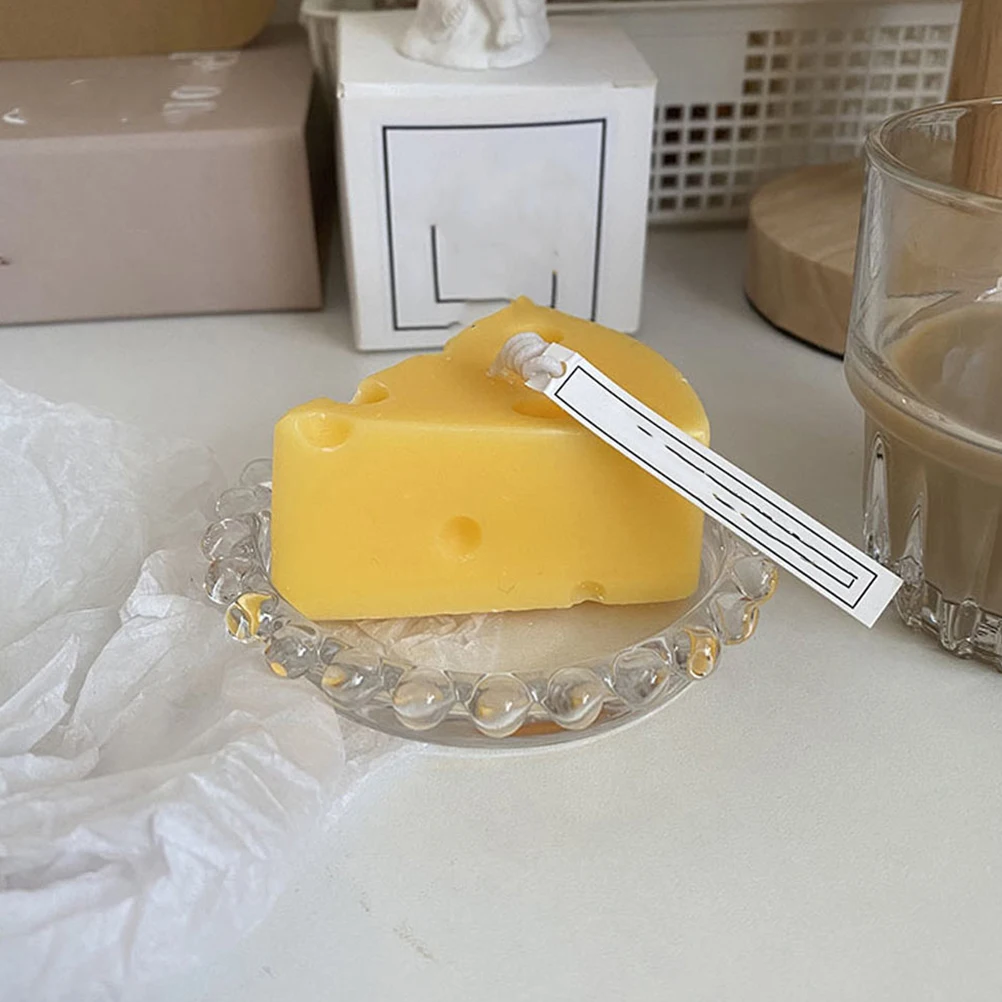 

2Pcs Scented Tray Glass Plate Clear Round Coaster for Jar Candles Elegant Decorative Holder Table Centerpiece