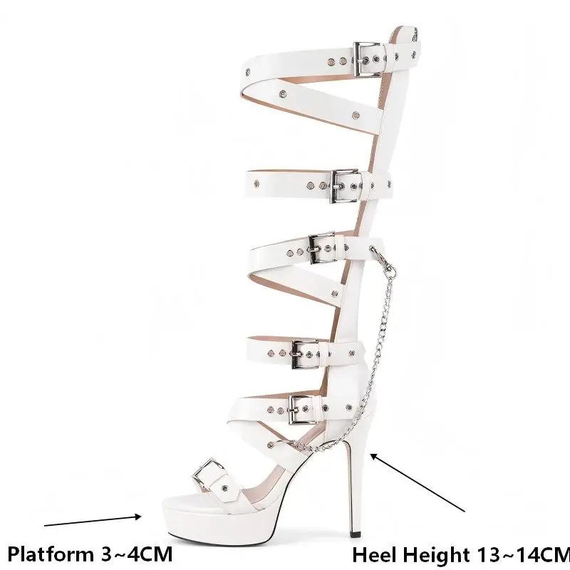 Onlymaker Platform Knee High E - Sandal Strappy Heeled reseña y precio