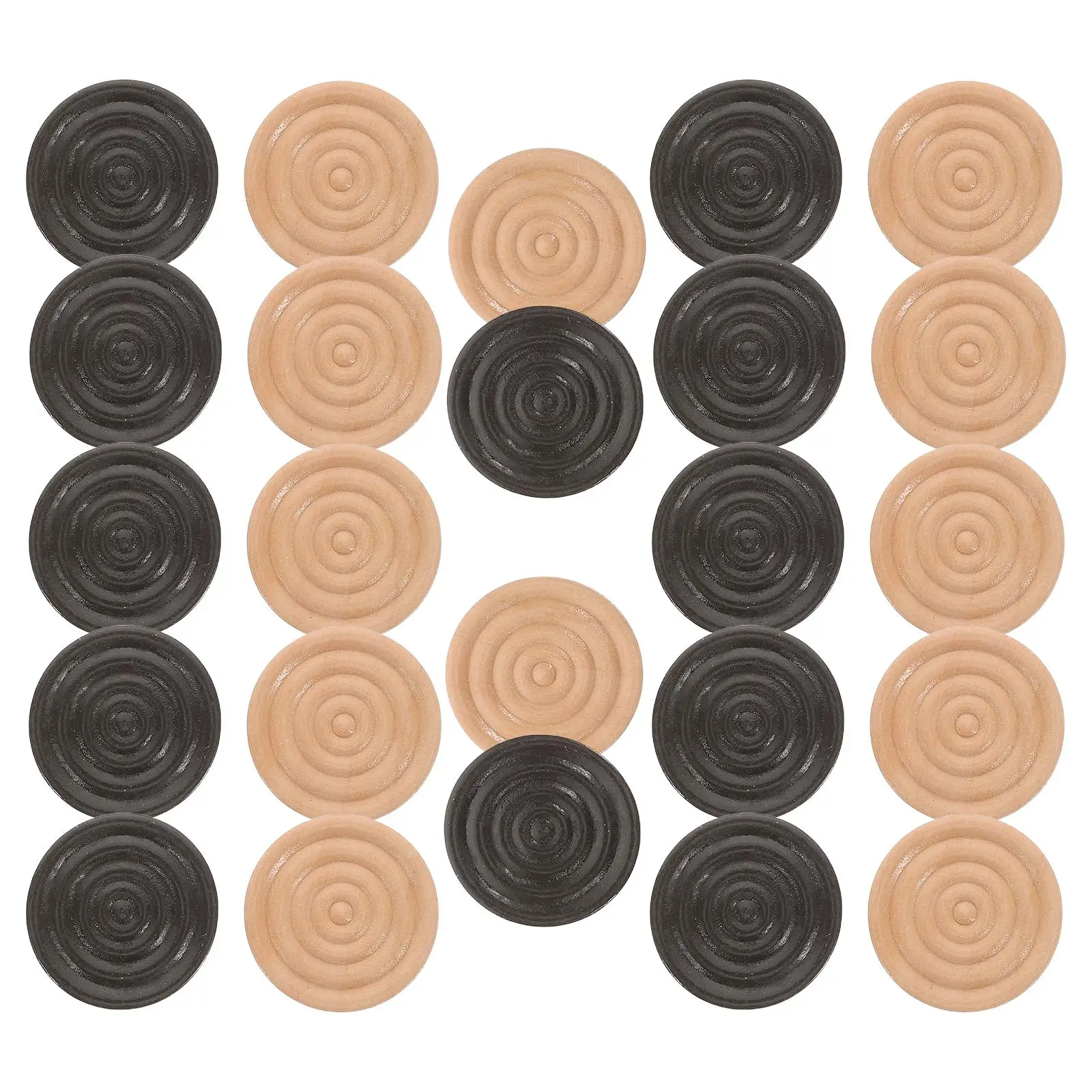 

24 Pcs Wooden Checkers Board Game Accessories Chess Piece Suit Sports Toys