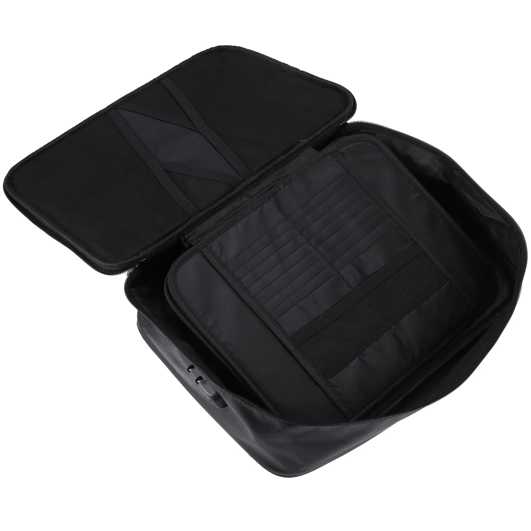 

A08E-Fireproof Document Storage Lock Bag,Carry Wallet,Multi-Layer Portable Document Storage,Suitable For Important Documents