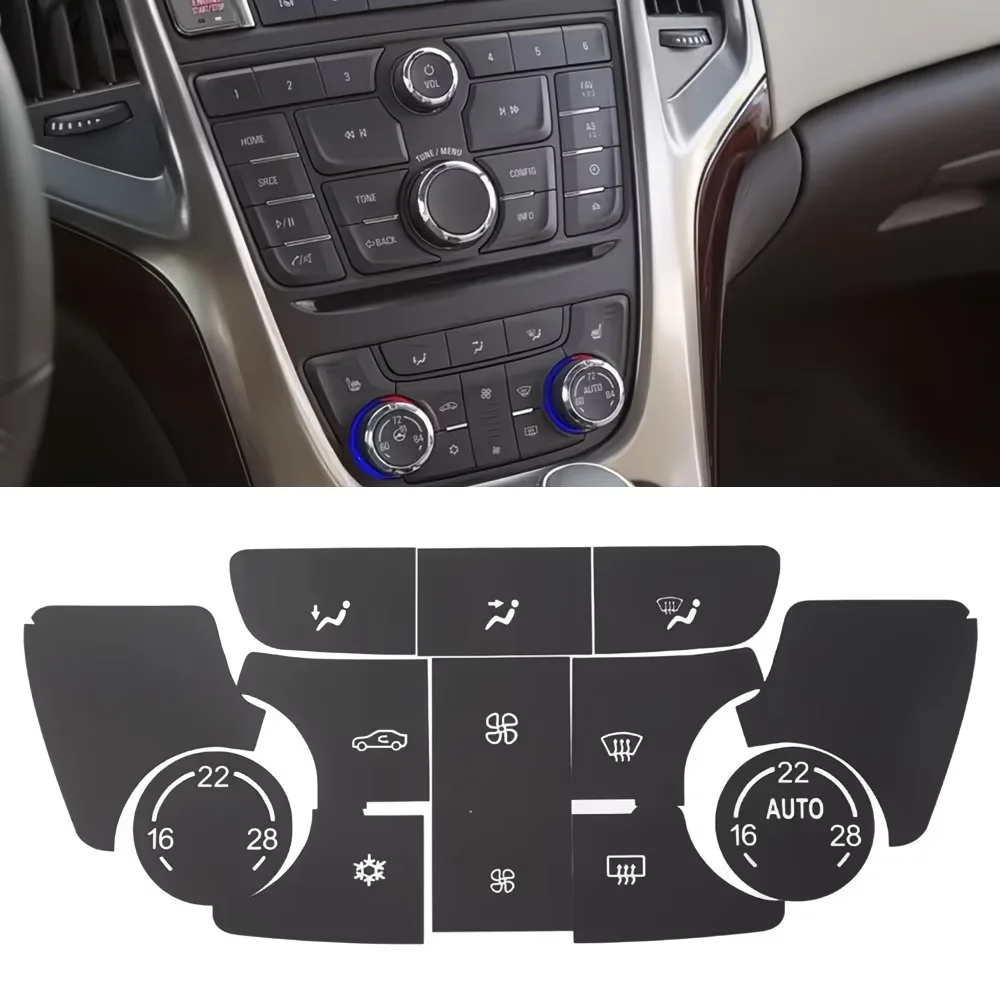 Car A/C Climate Panel Central Control Switch Button Repair Decals Stickers For Buick Encore Verano 2012-2017 Opel/Vauxhall Mokka