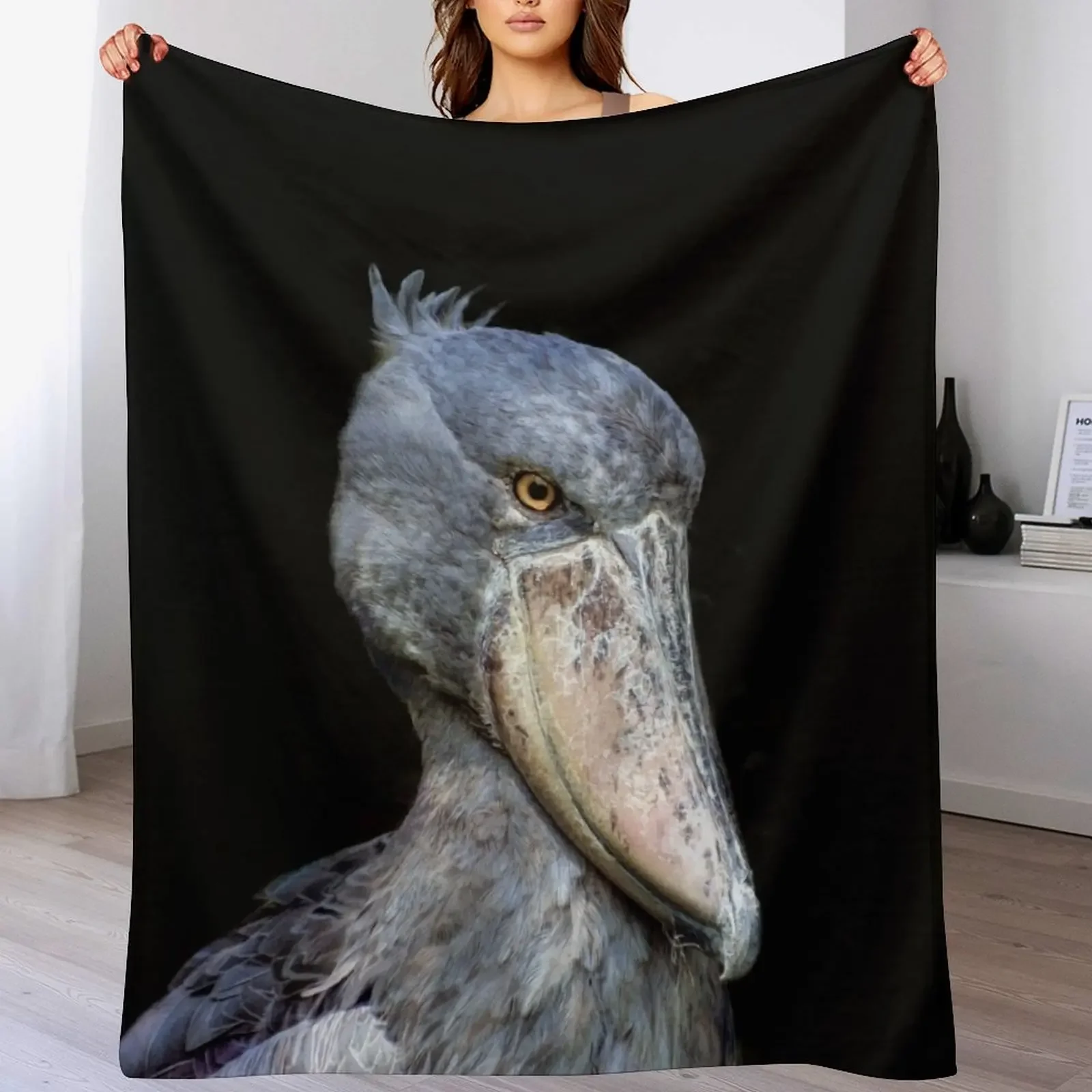 

Shoebill Throw Blanket Breathable Lightweight Blanket for Adults Kids