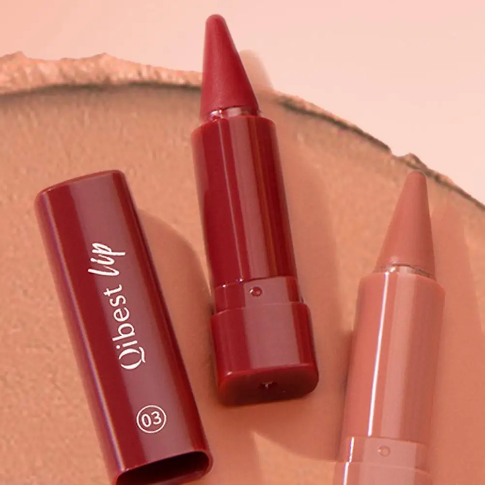Delineador labial com ponta cônica, batom gradiente cônico, duradouro, fosco, cremoso, plumping, natural, nude, marrom, maquiagem