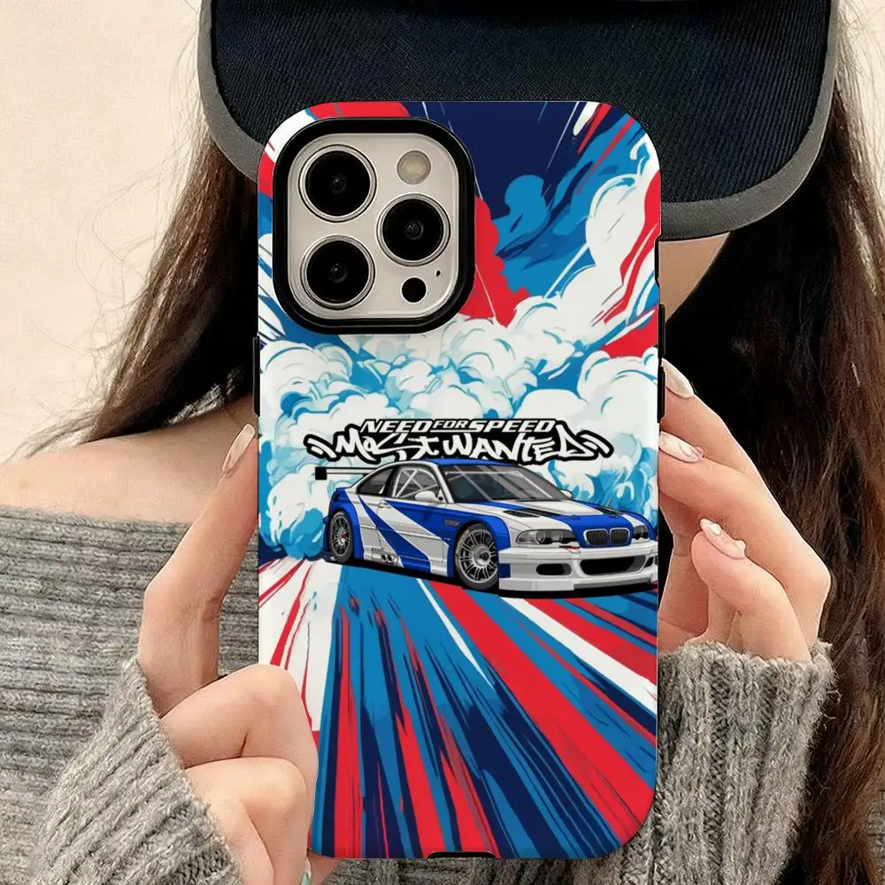 تحتاج إلى سرعة جراب هاتف آيفون 17 16 15 14 13 12 برو ماكس بلس لامع HD طبقة مزدوجة السائل الخلفي فيلم قشرة صلبة