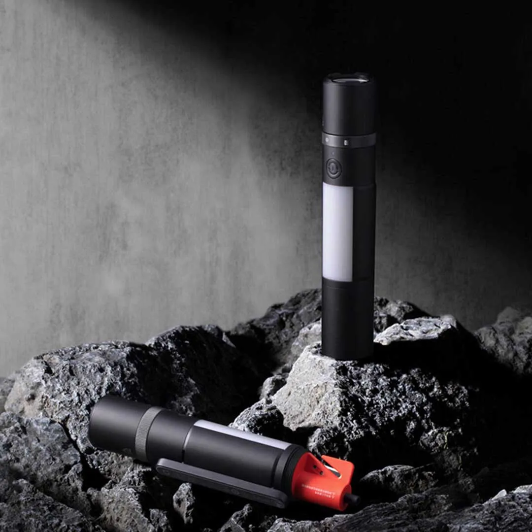 Torcia a LED originale MIjia torcia multifunzionale 1000lm IPX4 batteria ricaricabile da 3100mAh 3 livelli di regolazione della luce