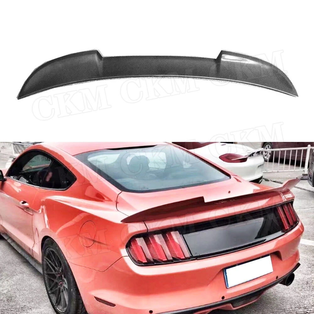 Carbon Fiber Rear Lip Spoiler Wings for Ford Mustang GT V8 V6 GT350R Coupe 2015 2016 2017 2018 2019 2020 Car Styling