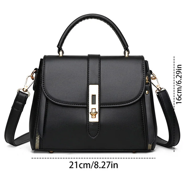 1PC Vintage Fashion Shoulder Bag Soft Leather Middle-aged Women\'s Handbag Crossbody Lady Purse