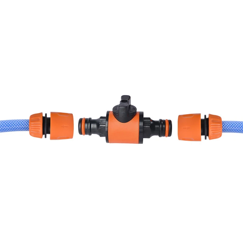 

1Pc 16MM Equal Garden Hose Shut Off Valve Fitting Plastic Tubing Tap Adapter Quick Joint For Watering Irrigation Car Wash