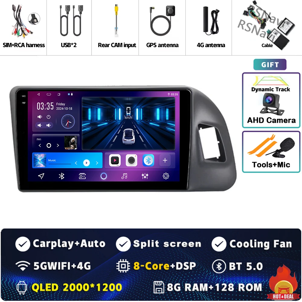 Android 16 CarPlay Radio for Audi Q5 2005-2017 2K Screen
