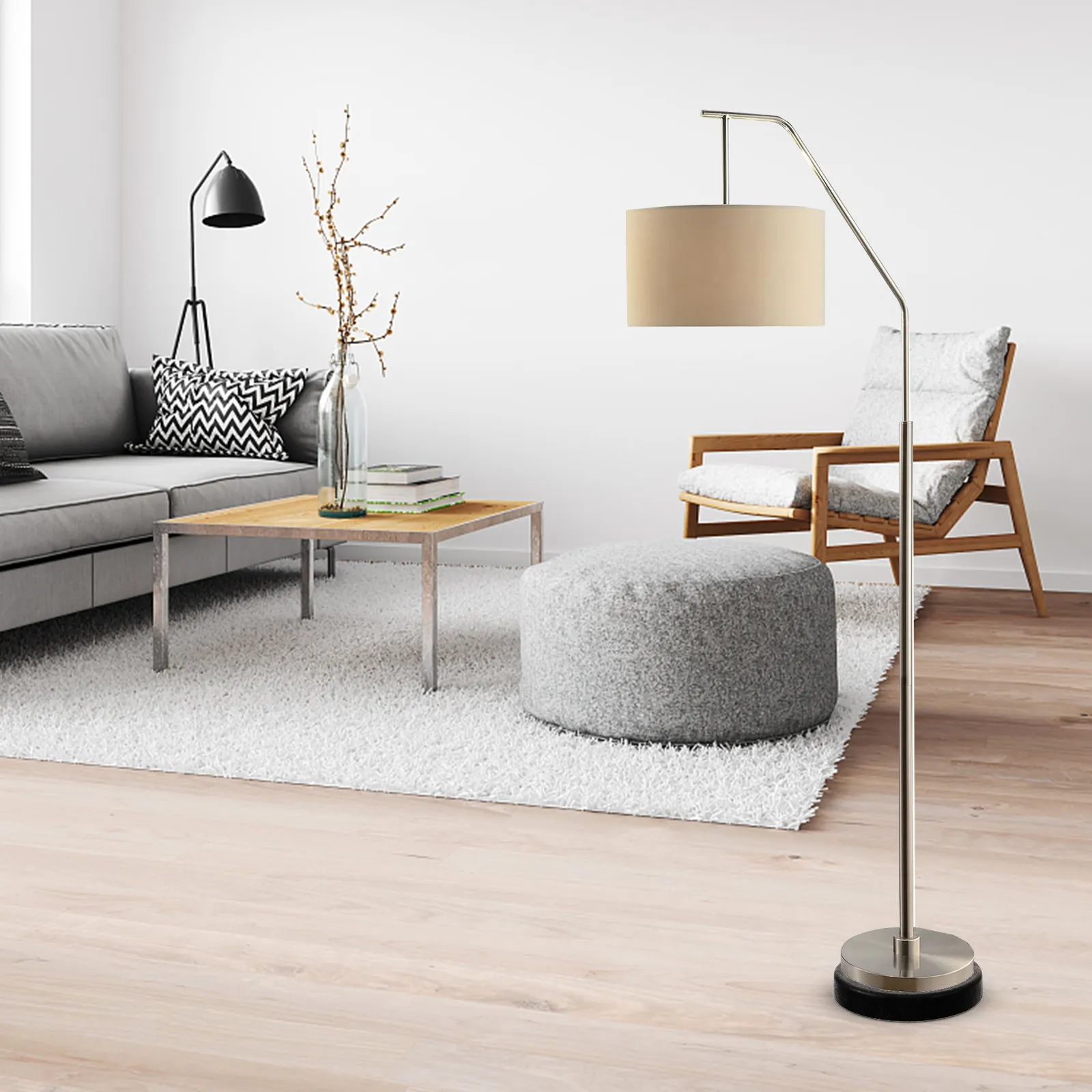 

Metal and Plastic Floor Lamp Base Weight Stable Round Iron Desk Lamp Chassis Holder for Home Decor DIY Accessory