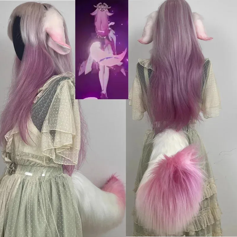 

Genshin Impact Yae Miko Cosplay Prop Women Lolita Sexy Electric Beast Tails Accessories Masquerade Fox Ears Headband 6CX01V5R