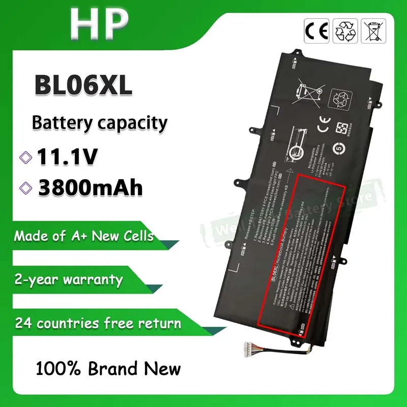 BL06XL Laptop Battery for HP EliteBook 1040 Folio G1 1040 G2 1040 G0 Touch 1040 G1 Touch 1040 G21040 1040 G0 1040  Touch Series.