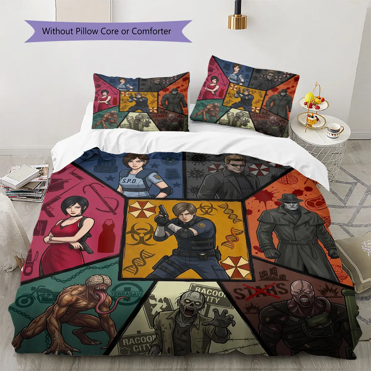 Resident Evil Comfor Duvet Cover Kid's Bedding Set,Extra Large Size Holiday Gift Various Sizes Available -HE123