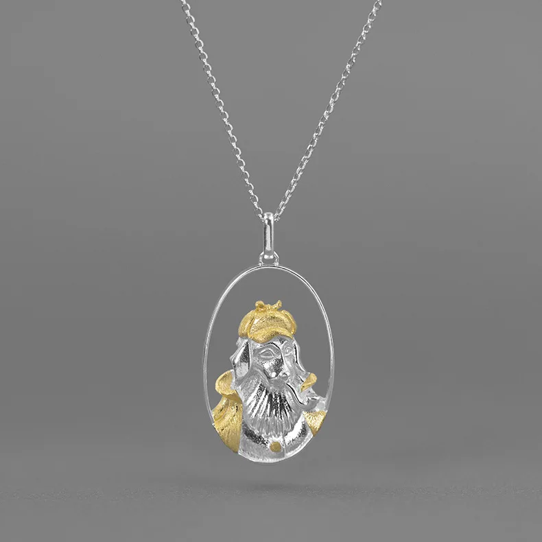 Pendentif divin en argent regardé pour femme, Golden Retriever, poignées stables, sans chaîne