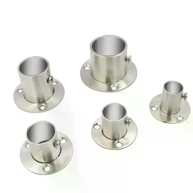 

2pcs/Lot 19mm 22mm 25mm 32mm Stainless Steel Flange Seat For Cloth Hanger Wall Base For Conbinet Tube Base Funiture Hardware