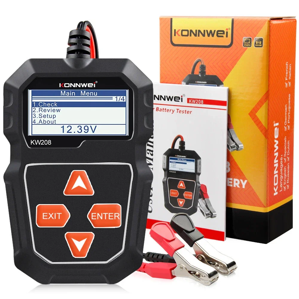 

KONNWEI KW208 Car Battery Tester 12V Load Tester 100 to 2000CCA Charging Cranking Analyzer Battery Analyzer Battery Tools
