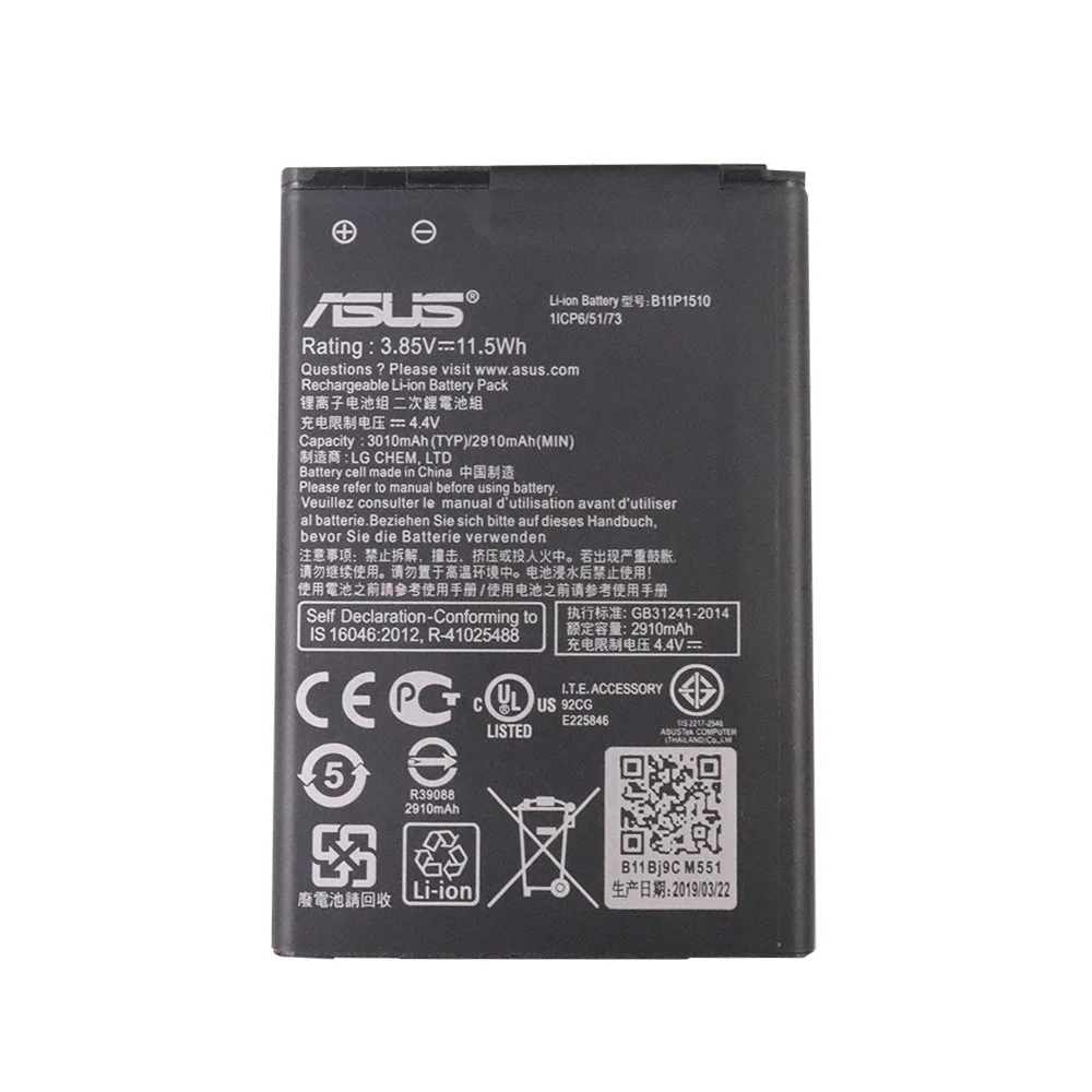 

New Data Phone Battery For ASUS ZenFone Go TV ZB551KL X013DB B11P1510 3010mAh Mobile Phone Batteries Bateria