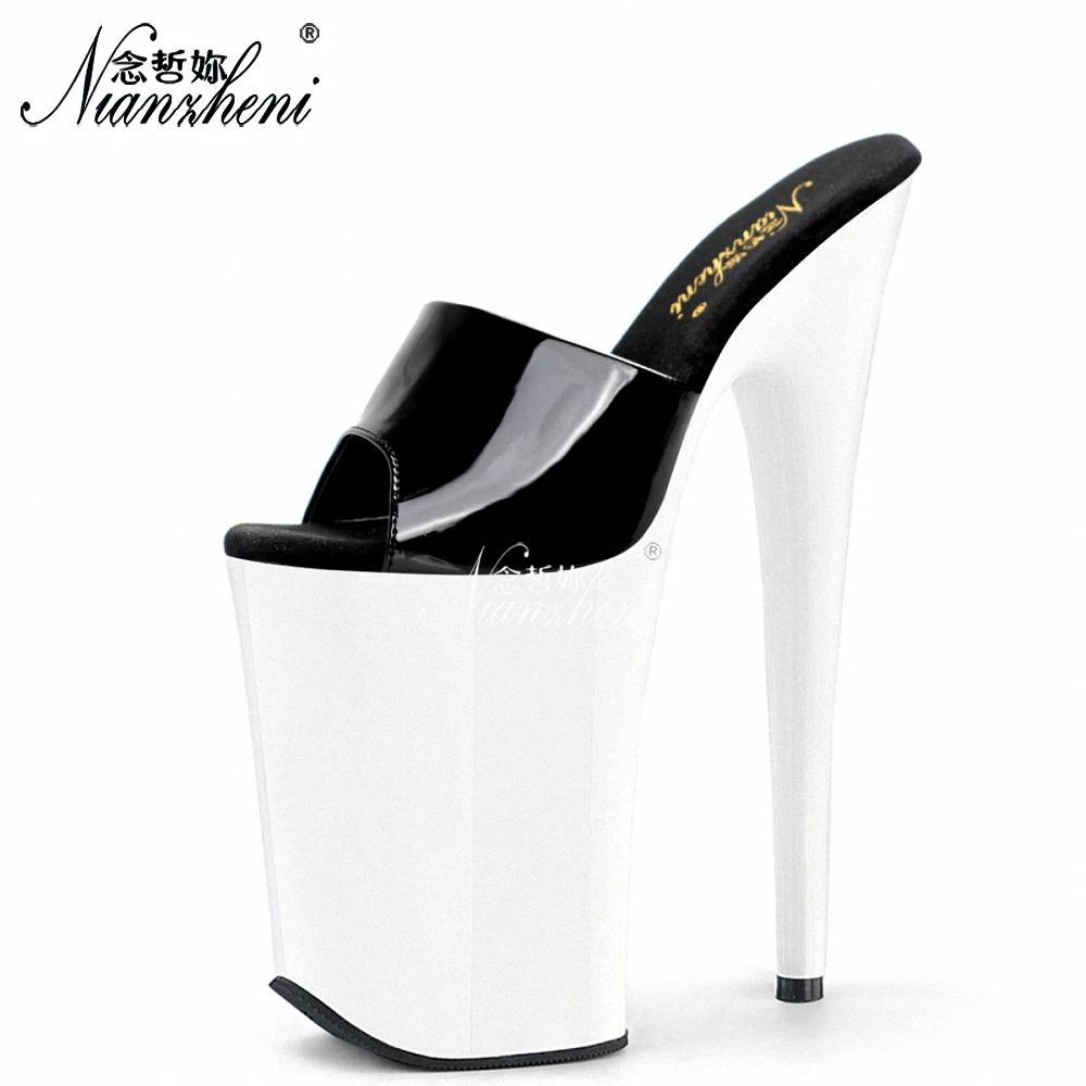 Women's 9 Inch 23cm Ultra High Heel Slide Sandals Pole Dance Performance Western Style Exotic Nightclub Stage Fetish Gothic