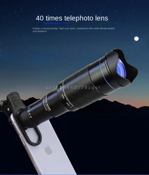 I produttori forniscono direttamente un teleobiettivo mobile da 40 pollici con zoom regolabile obiettivo per fotocamera con telescopio ad alto ingrandimento ad alto ingrandimento